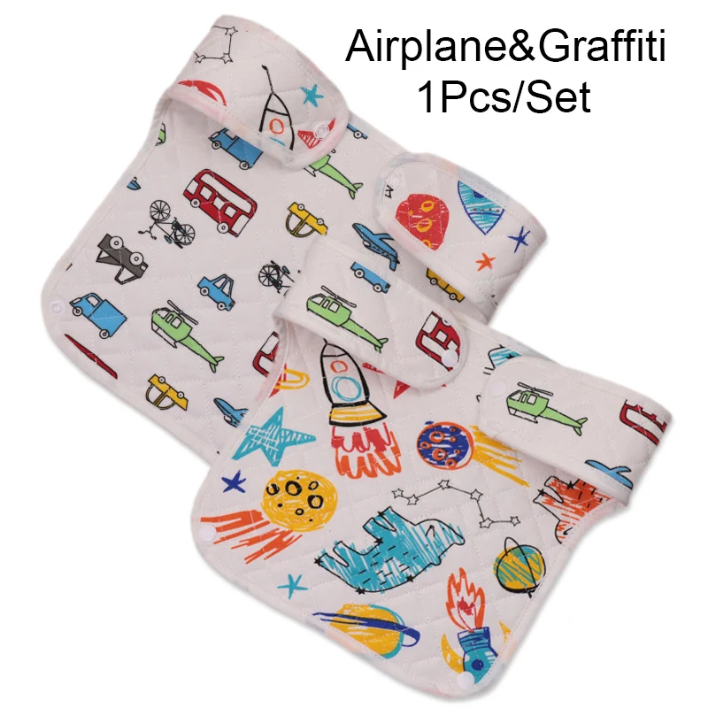 airplane graffiti Высокое качество детские нагрудники с ремешком Двусторонняя мультяшная впитывающая грязеотталкивающая детская Слюнявчик - Цвет: airplane graffiti