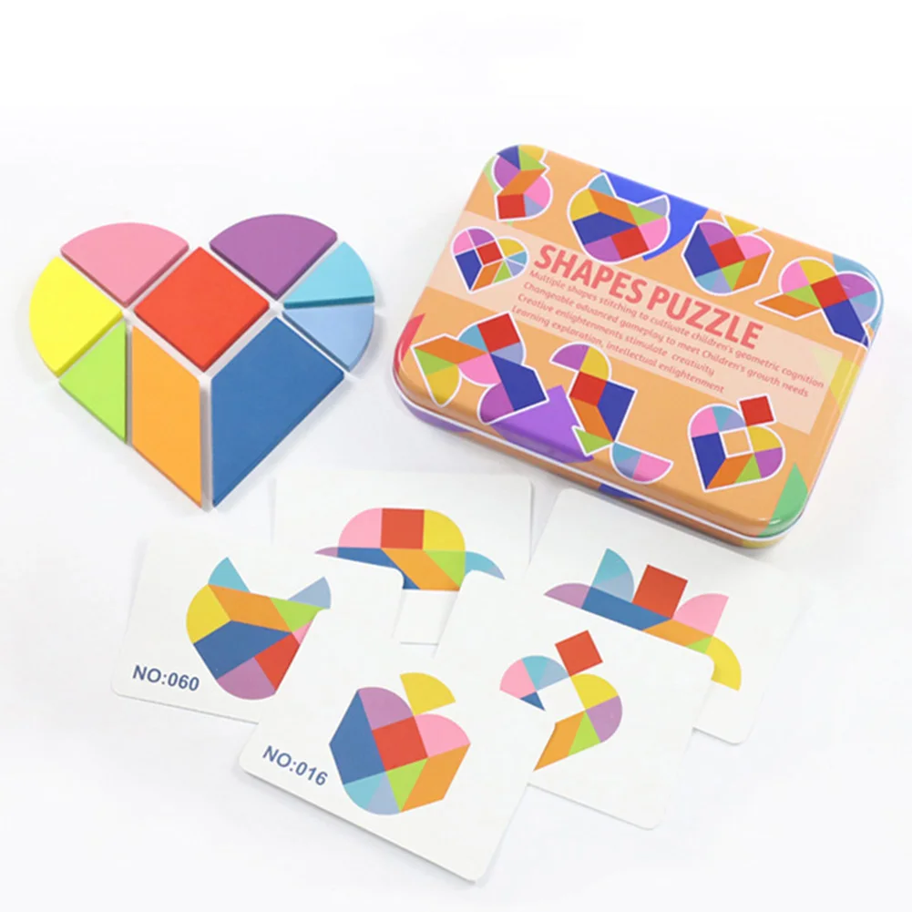 heart-shape Горячая формы головоломки обучающая игрушка Монтессори детей умственного развития игрушки набор - Цвет: heart-shape