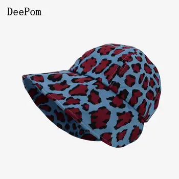 

DeePom Bucket Hat Women Leopard Fisherman Cap Spring Summer Hats For Women Girls Outdoor Beach Hat Female Vacation Foldable New