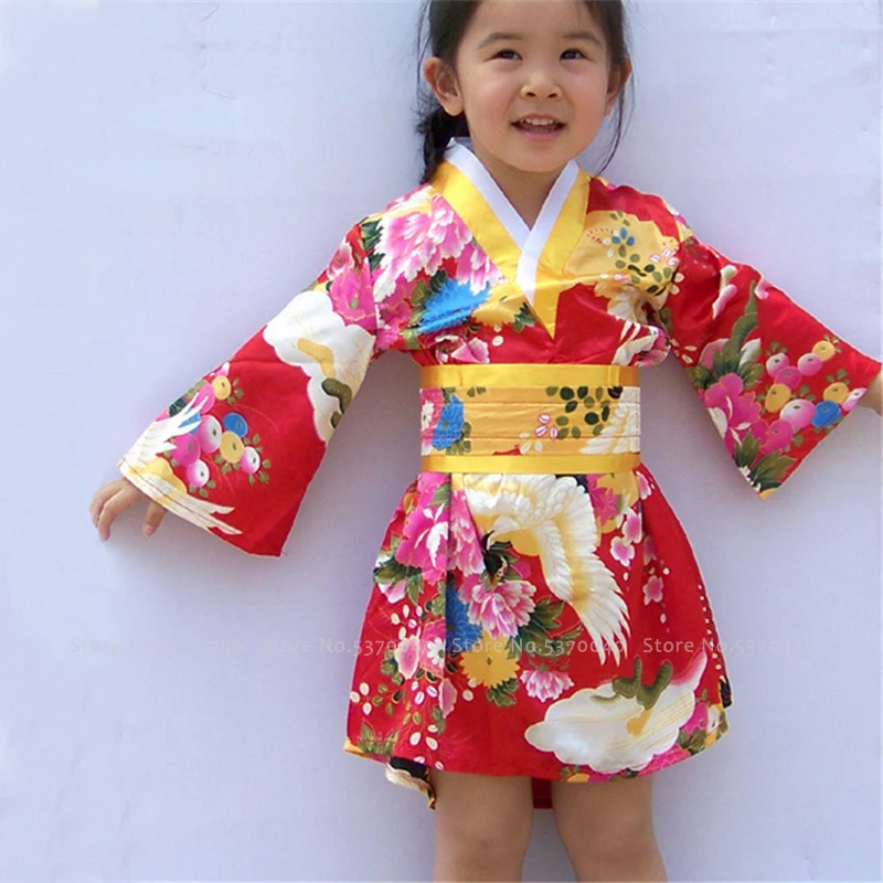 Халат-кимоно для новорожденных девочек в японском стиле традиционное вечернее
