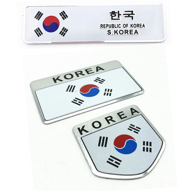 Parts & Accessories New Korea Korean Flag Car Fender Emblem Badge