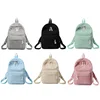 Women Casual Korean Style Solid Color School Backpack Mochila Mujer Soft Fabric Fashion Backpack For Teenage Girls ► Photo 2/6