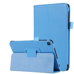 Fashion Solid Stand Cover - SM - T290 T295 T297 (Sky Blue)