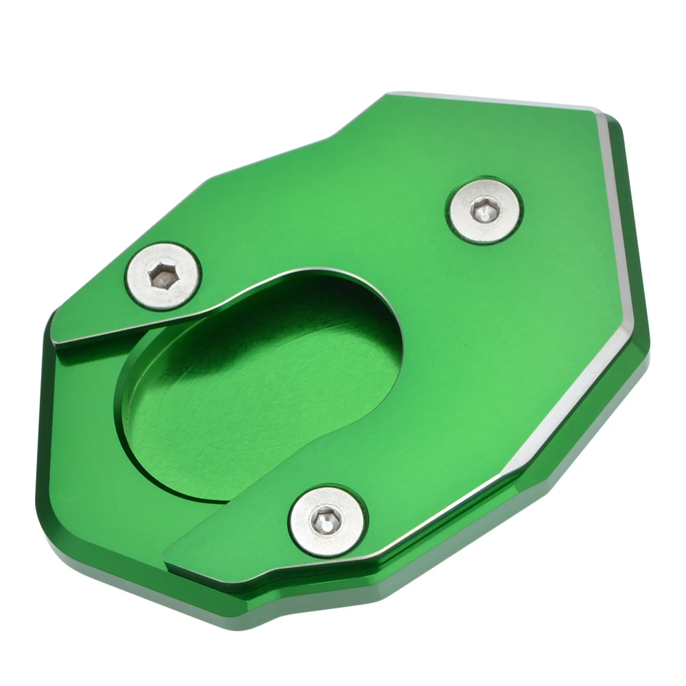 Боковая стойка подставка увеличить расширение площадку для Kawasaki ZX6R Z800 ER6N ZX10R Z1000 Z1000S Z1000X VERSYS 650 ER6F ниндзя 650R Z900 - Цвет: Green Kickstand