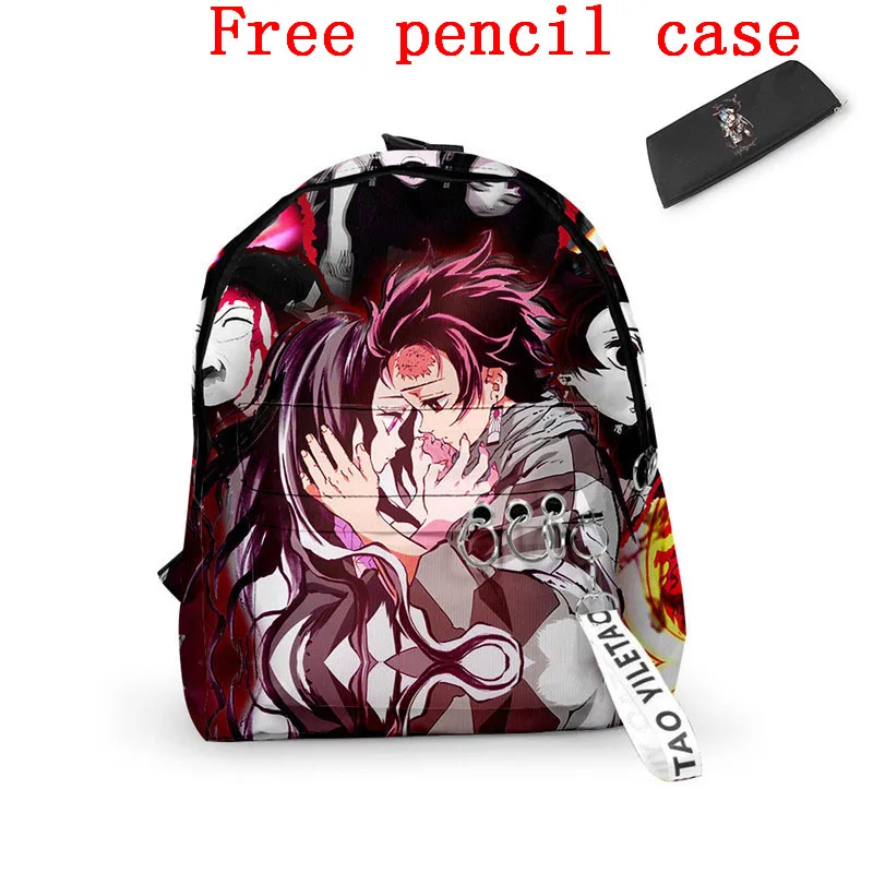 bag Demon Slayer: Kimetsu no Yaiba рюкзак Холщовая Сумка Tomioka Giyuu школьная сумка для девочек Kamado Tanjirou Mochila Feminina сумки для ноутбуков - Цвет: bag