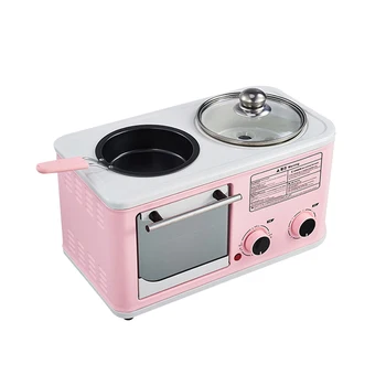 

Breakfast Machine Electric 1200W Multifunctional Oven Four Toaster Sandwich Omelette Fry Pan Hot Pot Boiler Food Steamer