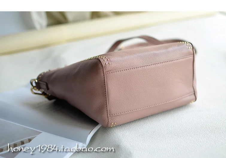 Сумка с заклепками модные Baitao/пассажирская сумка ручной на плечо округлая Сумка-седло с многослойным покрытием текстура, дамская сумочка, женская сумочка