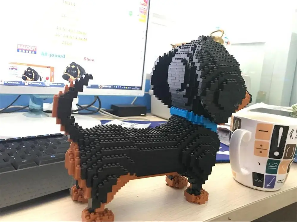 Продажа Balody, алмазные блоки, модель собаки, маленькие кирпичи, Такса, игрушка в сборе, brinquedos, фигурка, детские подарки, игрушки для детей 16014