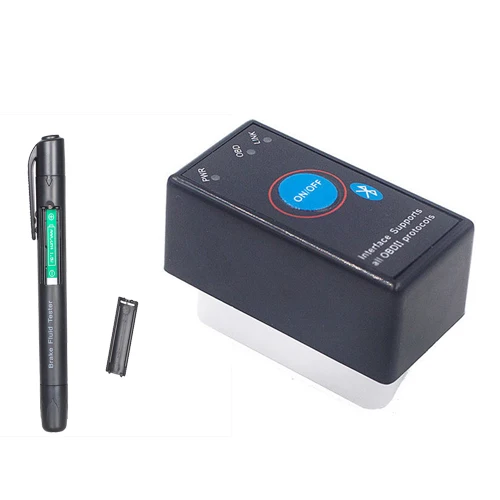 Kit Супер Мини ELM327 Bluetooth ELM 327 переключатель питания V2.1 Кнопка ВКЛ/ВЫКЛ OBD2 автомобильный диагностический инструмент несколько языков для протоколов OBDII - Цвет: Kit