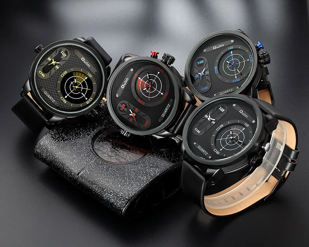 Oulm Unique Large Dial Men's Watches Top Brand Luxury Men's Sports Watch Waterproof Casual Quartz Watch Relogio Masculino