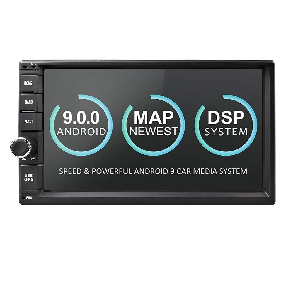 Head Unit 2G ram Android 9,0 авто радио четырехъядерный 7 дюймов 2DIN универсальный автомобильный без dvd-плеера gps стерео аудио головное устройство поддержка DAB DVR OBD BT - Цвет: Head Unit