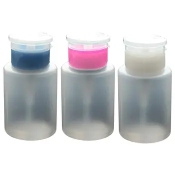 

3 Pieces Nail Art Remover UV GEL Polish Cleaner Pump Dispenser Empty Bottle, 150ml