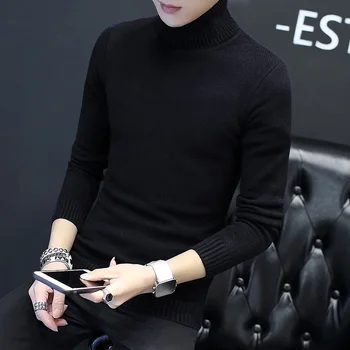 

2020 Winter turtleneck sweater men Korean version of the trend sweater Slim wild long-sleeved sweater
