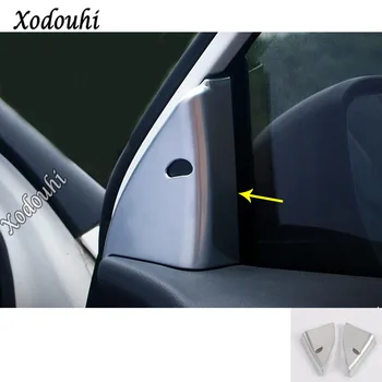 

For Nissan Qashqai 2019 2020 Car Chrome Stick Car A Column Audio Speak Window Windshield Side Triangle Lamp Trim 2pcs