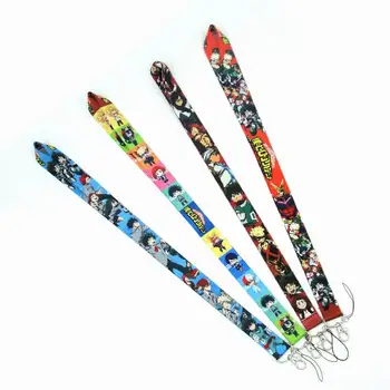 

My Boku No Hero Academia Cosplay Lanyard Cartoon Keychain Mobile Phone Neck Strap ID Badge Card Holder Accessories Gift