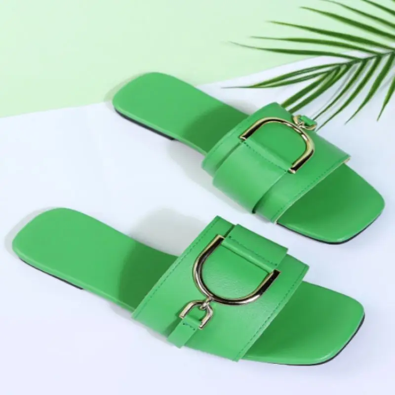 2021 Women Slippers Fashion Ladies Flat Heel Slides Summer Outdoor Beach Slip On Sandal Shoes Female Flip Flops Plus Size 45