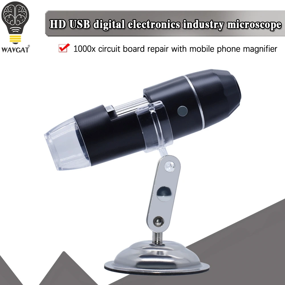 Adjustable 1600X 3 in 1 USB Digital Microscope Electronic Camera For Solding 8 LED Zoom Magnifier Endoscope | Электронные