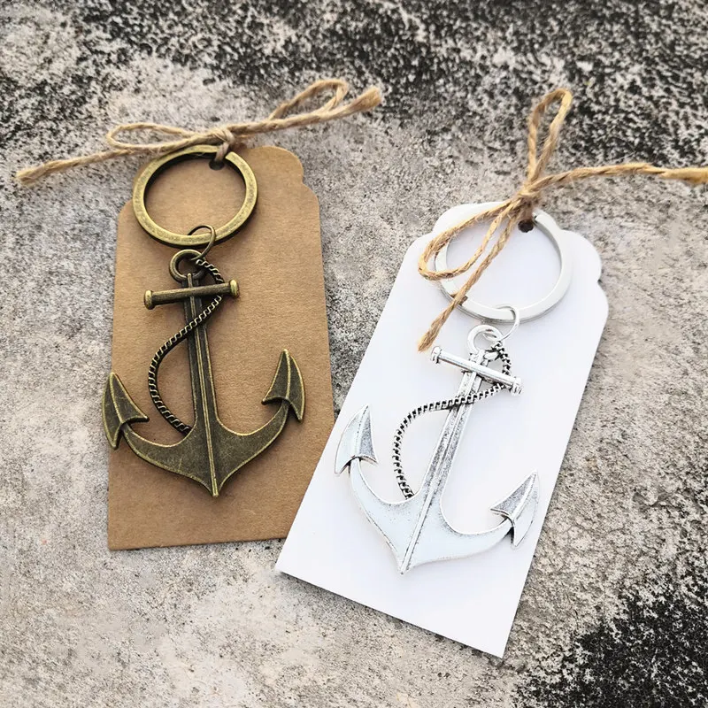 Individueller Schlüsselanhänger mit personalisierten Dankeschön-Geschenken, Anker für Segelboote, Hochzeitsgeschenke, Geburtstagsgeschenke, 20/50 Stück – Detail 1