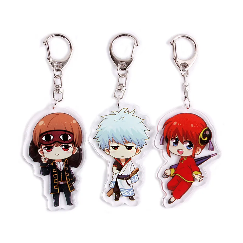 Аниме Gintama брелок японский мультфильм гинтоки Саката акриловый автомобильный