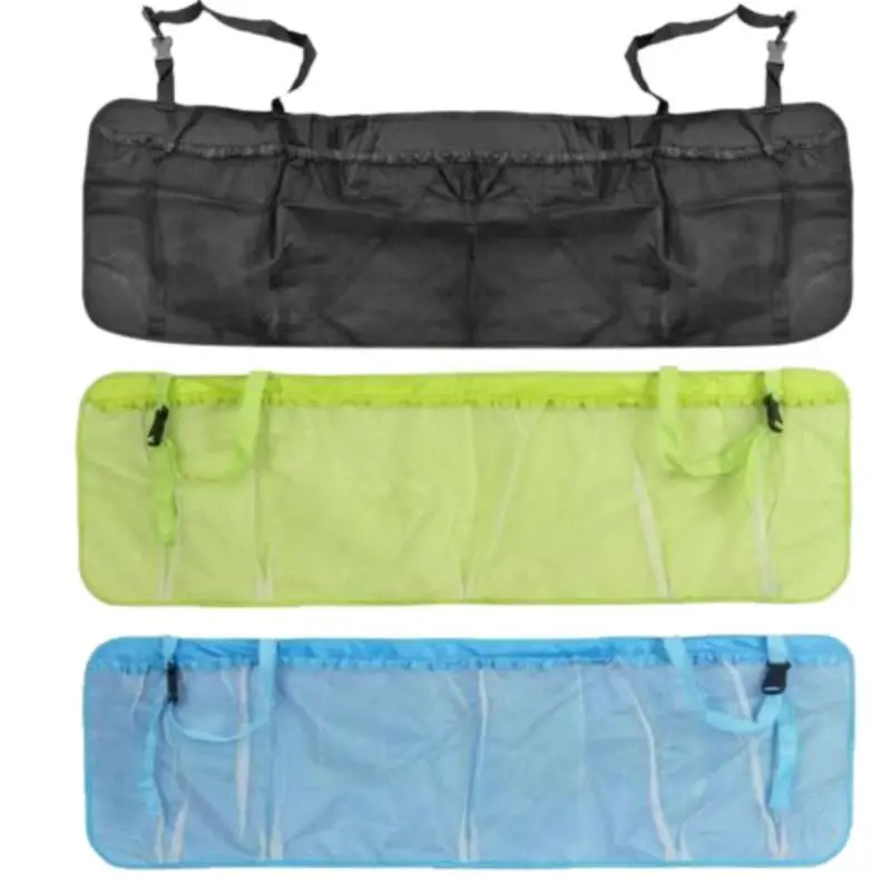 ONEWELL 1PCS Multi Pocket Hanging Bag Car Back Seat Organiser Storage Bag Adjustable Straps Snacks Drink Storage Bag
