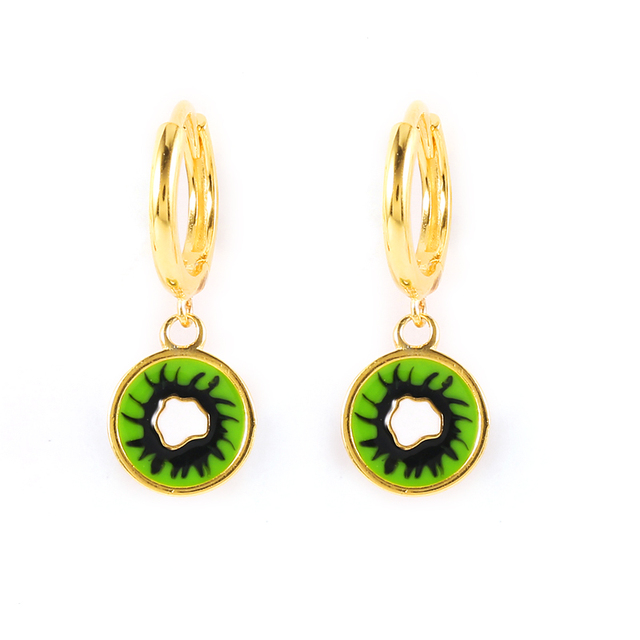925 Sterling Silver Colored Enamel Fruit Pendant Dangle Earrings Summer Collection Strawberry Avocado Cherry Charm Earrings