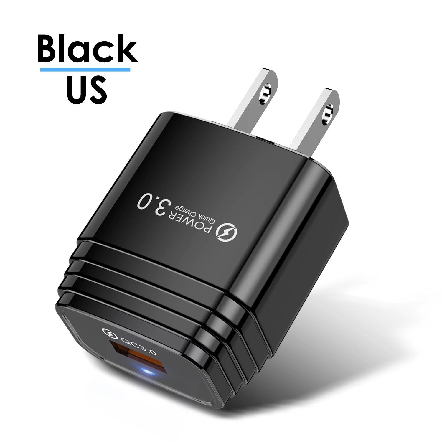 Быстрое зарядное устройство USB GTWIN 3A для iPhone samsung huawei Quick Charge 3,0 EU US Plug для мобильных телефонов QC 3,0 быстрое настенное зарядное устройство - Тип штекера: US Black Charger