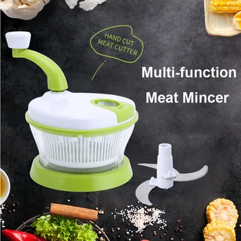 

Multifunctional Meat Grinder Hand-power Food Chopper Mincer Mixer Blender to Chop Meat Fruit Vegetable Nuts Shredders