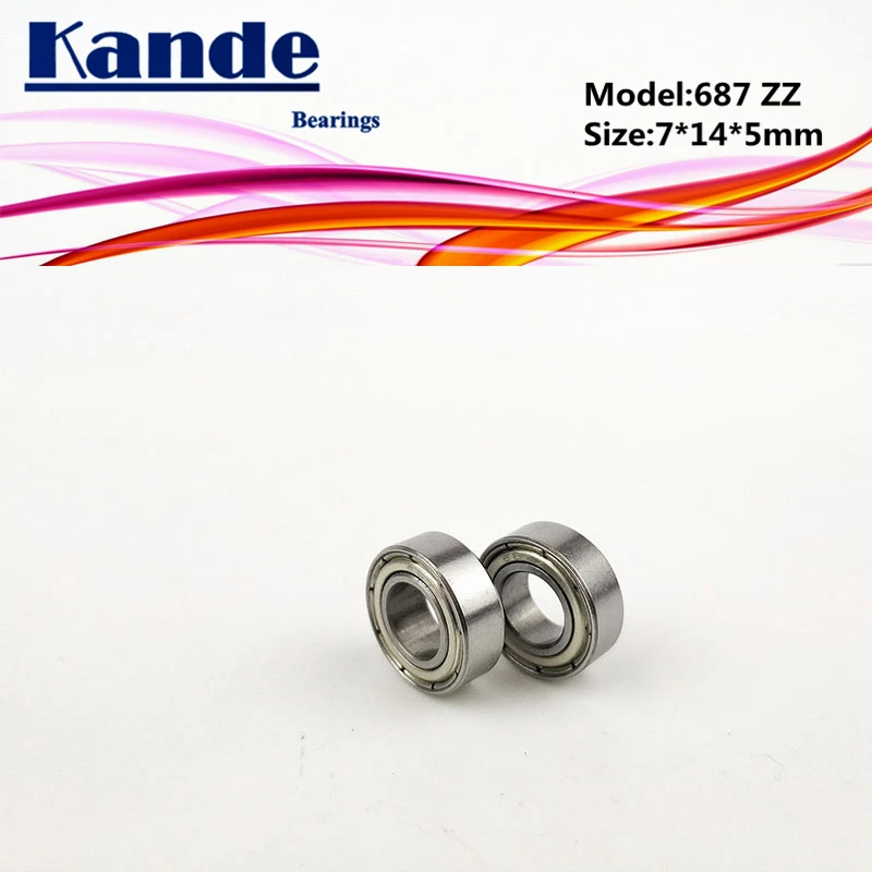 Kande подшипники 687 ZZ ABEC-1 687-2Z ABEC-3 687ZZ ABEC-5 687 ZZ Miniautre шарикоподшипник 7x14x5 мм 687