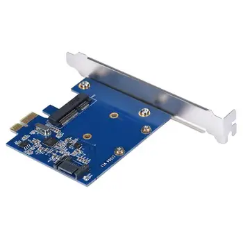 

PCI-E To mSATA SSD+SATA3.0 Combo Extender Adapter PCI-E To SATAIII CardExtension Cable Connector F822