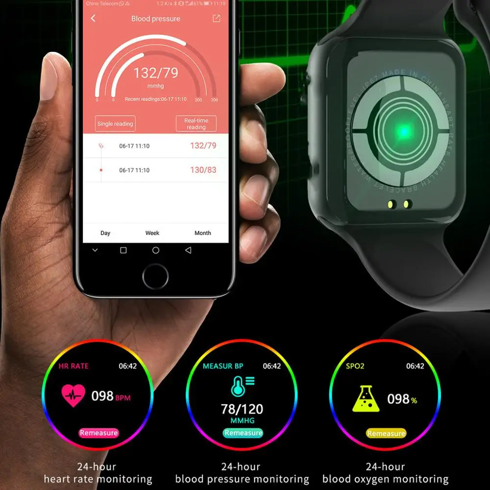Часы SmartWatch IWO 11 lite(низкая Версия) серия 5 пульсометр водонепроницаемые Смарт-часы для Apple IPhone Xiaomi PK T80 P70 P80 Q9 B57