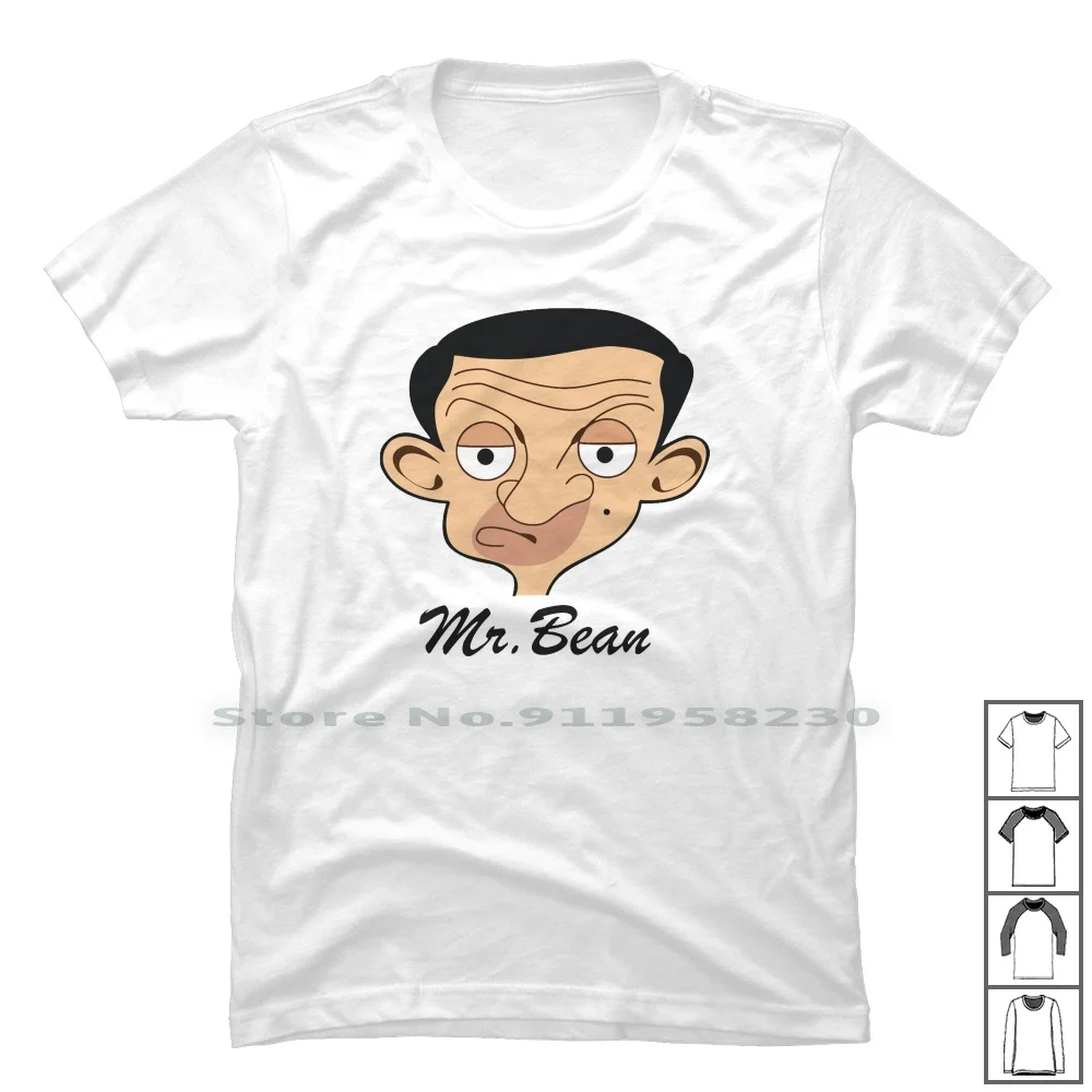 Футболка Mr Bean 100% хлопок Мультяшные геймеры игровые фильмы Ny Me забавный фильм |