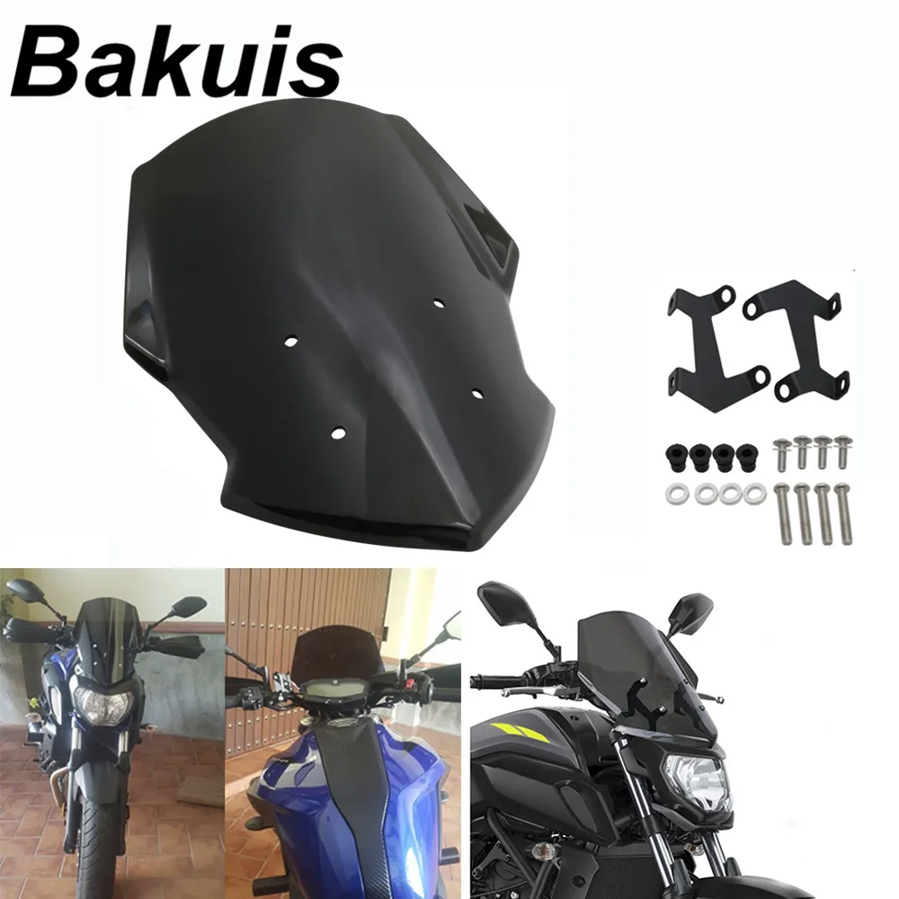 Лобовое стекло ветровое стекло с монтажным кронштейном для YAMAHA MT07 MT 07 FZ-07 FZ07 FZ 07- отражающее покрытие ветра
