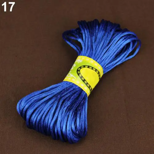 Royal Blue 20 цветов нейлоновый шнур нить китайский узел макраме шнур браслет плетеные Струны DIY кисточки вышивка бисером Шамбала струны нить - Цвет: Royal Blue
