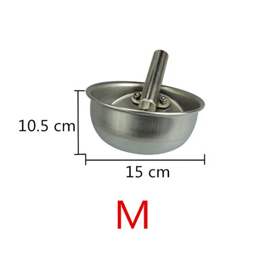 Silver Нержавеющая сталь свинья миска для питьевой воды фермы животных S/M/L/XL Питьевая чашка для скота питьевой фонтаны Кормление полива Поставки - Цвет: Silver