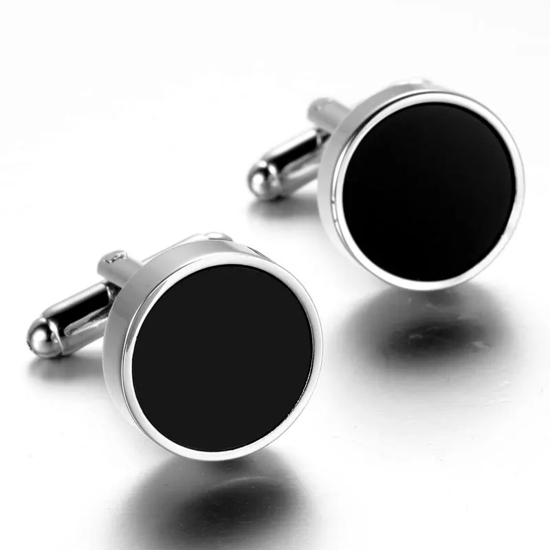 New Designer Onyx Cufflinks AAA Quality French Shirt Cuff Links Gemelos Para Camisas |