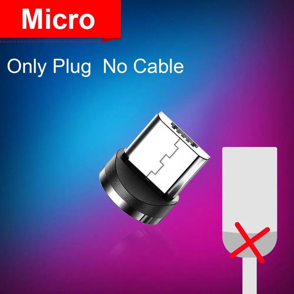 Магнитный кабель Udyr для быстрой зарядки, кабель Micro usb type-C для iphone, samsung, Xiaomi, магнитное зарядное устройство, кабель USB для мобильного телефона - Цвет: Only Micro Plug