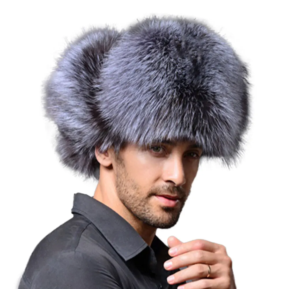 Русская армейская шапка, зимние шапки из искусственной кожи для мужчин и женщин, черная шапка из искусственного меха, зимняя шапка с наушниками, шапка меховая - Цвет: 9