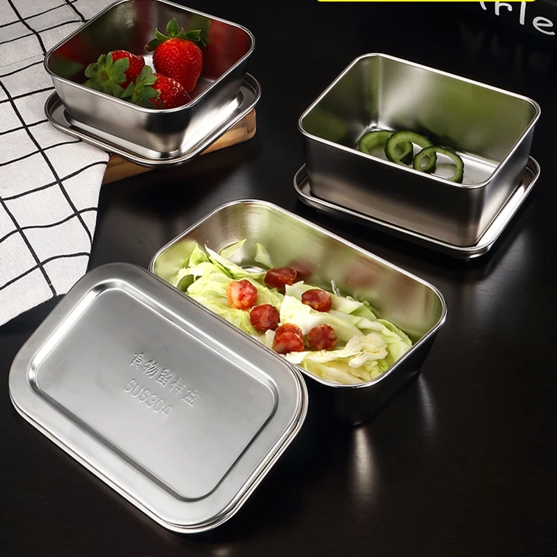 Оригинальная коробка для обеда для детский пищевой контейнер Bento Box 304 Высший сорт из нержавеющей стали для хранения Тепловая металлическая коробка