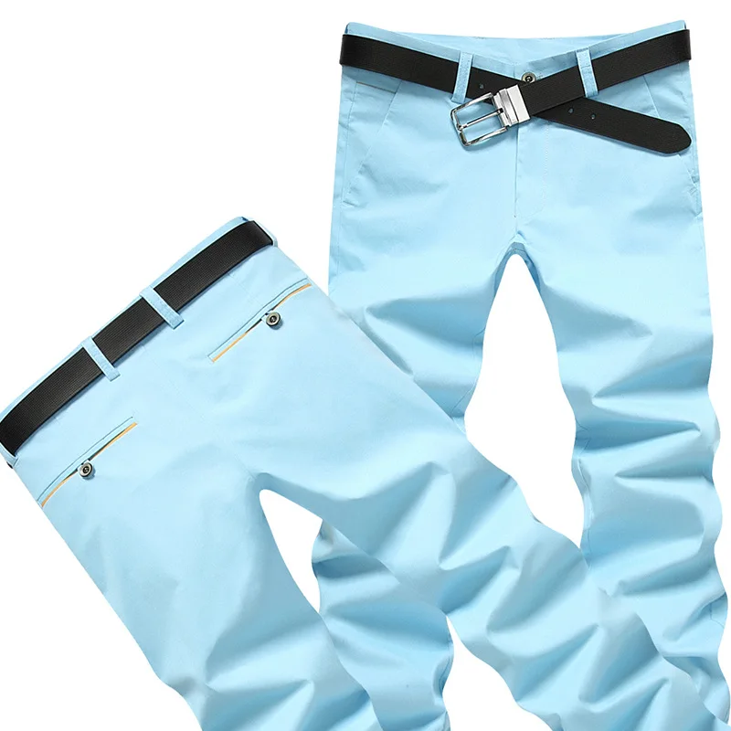 

New High Quality Men Pants Straight spring and Summer Long Male Classic Business Casual Trousers Full Length Mid