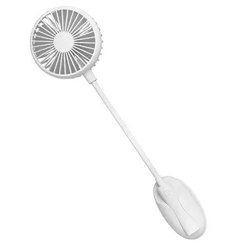 

Universal Hands Free Neck Fan USB Rechargeable 3 Speed Flexible Air Cooling Clip Fan for Baby Stroller Car Seat Desk Camping Gym