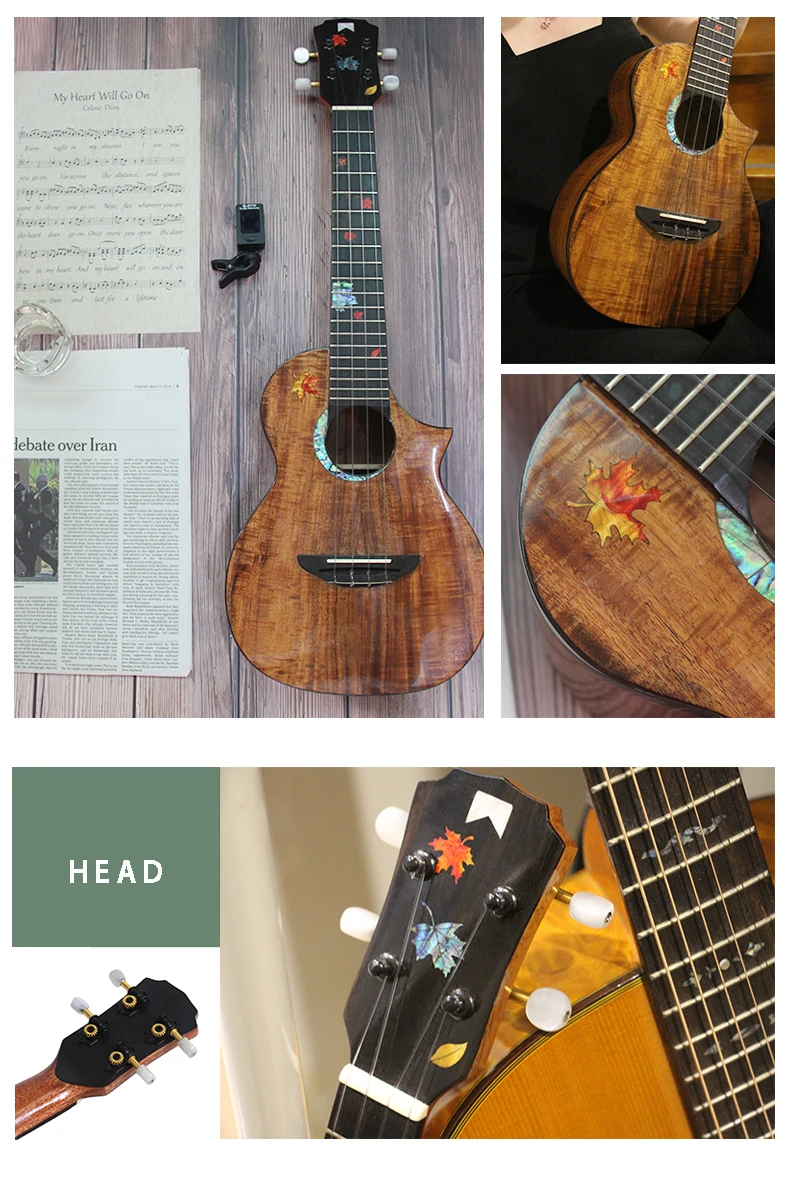 Mr Mai укулеле MT60 с Чехол, tenor solid koa ukuleles, твердая деревянная Гавайская гитара