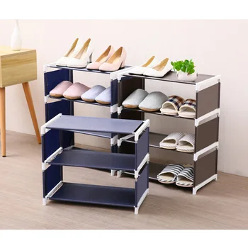 

Simple Shoe Cabinets Ironwork Multi-layer Assembly of Shoe Rack with Modern Simple Dustproof Shoe Cabinet 50cm Hight