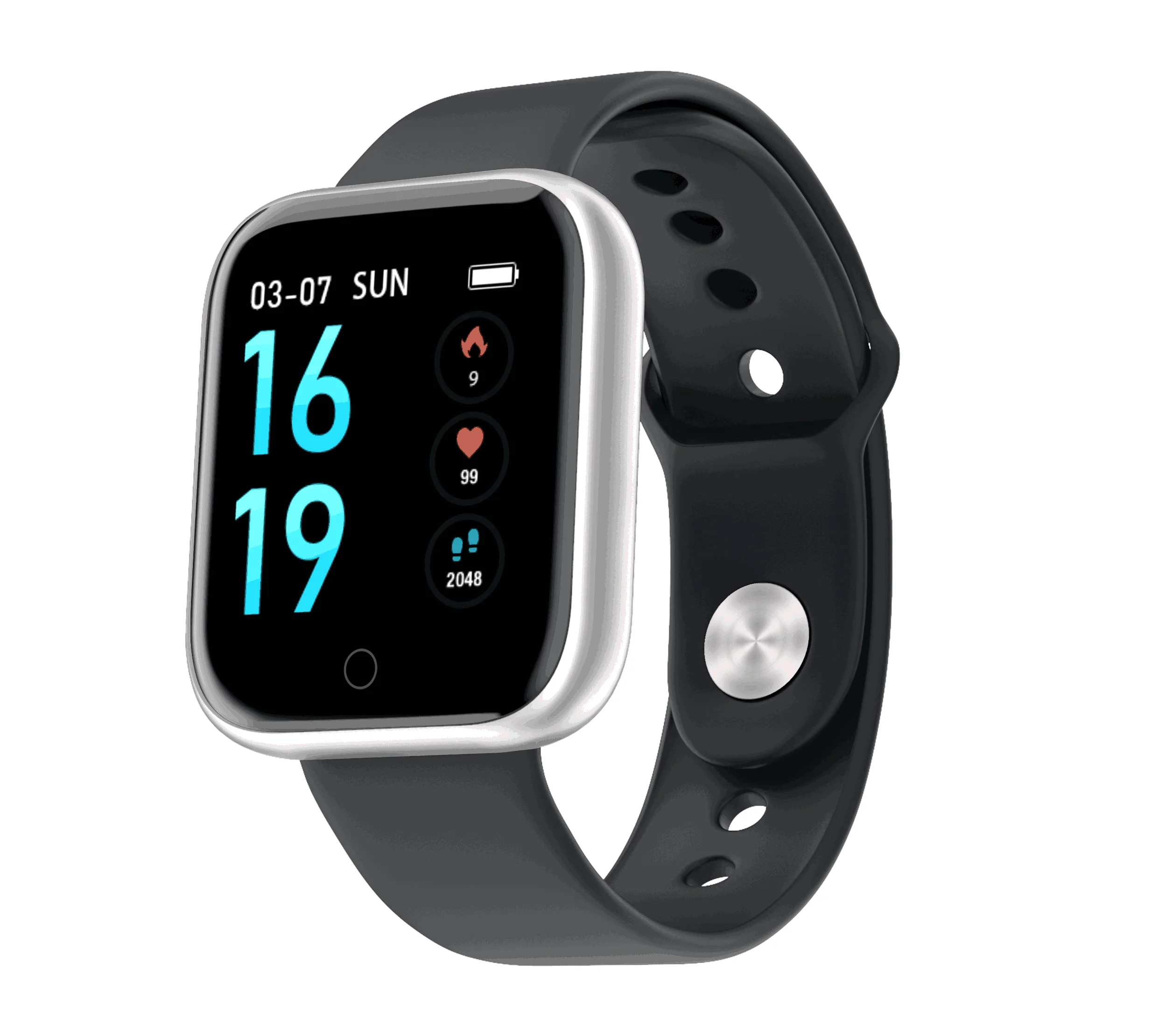 Relogio masculino Bluetooth часы Спортивные умные часы для здоровья умный Браслет сердечного ритма водонепроницаемые часы для Xiaomi Apple - Цвет: New Black Silica ge