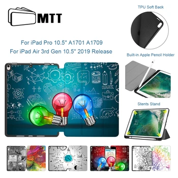 

MTT TPU Back Case for apple iPad Pro 10.5" PU Leather Flip Stand Smart Cover For ipad air 10.5 inch 2019 Protective Shell Funda