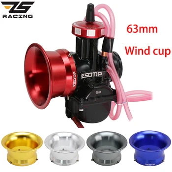 

ZS Racing Motorcycle 63mm For KEIHI PWK 34 36 38 40 42mm Moto Modified Carburetor Air Filter Cup The wind Cup Color Horn Cup