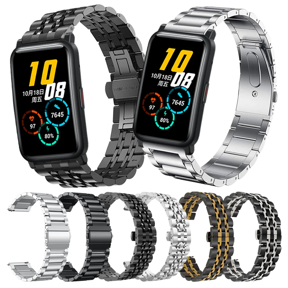 Classic Fascia Da Polso In Metallo Per Huawei Honor Orologio Es Smartwatch Cinturino In Acciaio Inox Per Honor Es Braccialetto Cinturino