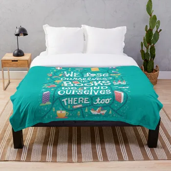 

Lose ourselves in books Blanket Wool Flannel Plush Blanket Bedspread For office Sherpa Blanket Couch Quilt Cover Travel
