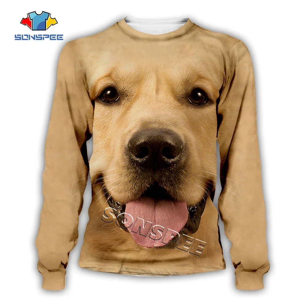 0-SONSPEE Fashion Men Pullover Long sleeve Women Casual Hip hop Tops Streetwear 3D Animal Print Funny dog face Sweatshirts Hoodies (6)