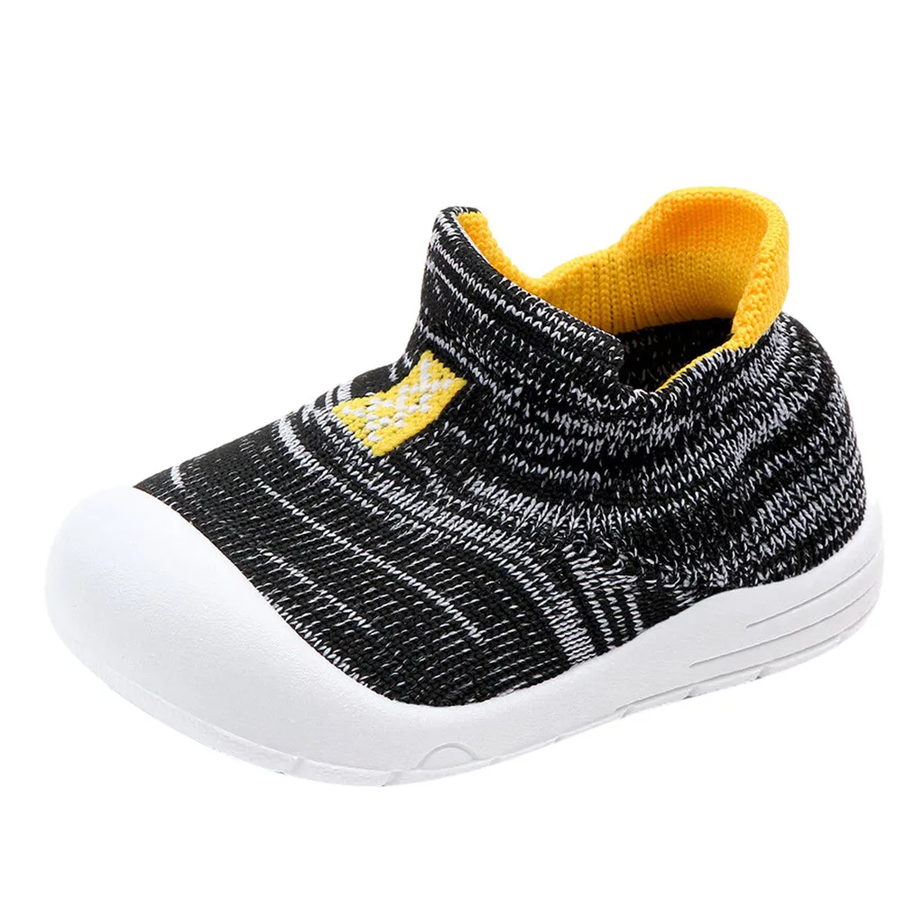 Г. Обувь для малышей Спортивная обувь без шнуровки с мягкой подошвой для маленьких девочек и мальчиков повседневные кроссовки - Цвет: Black