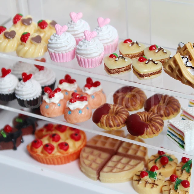 1/6 Scale Dollhouse Miniature Cake Bread DIY Dessert Mini Food for Barbies BJD Doll House Kitchen Furniture Accessories 2